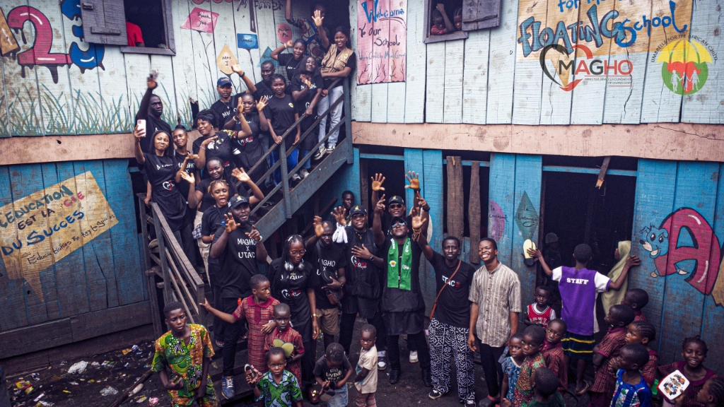 Makoko Floating School community outreach with MAGHO x UTAC